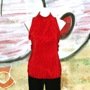 Dress Barn Hot Red Sleeveless Top | M
